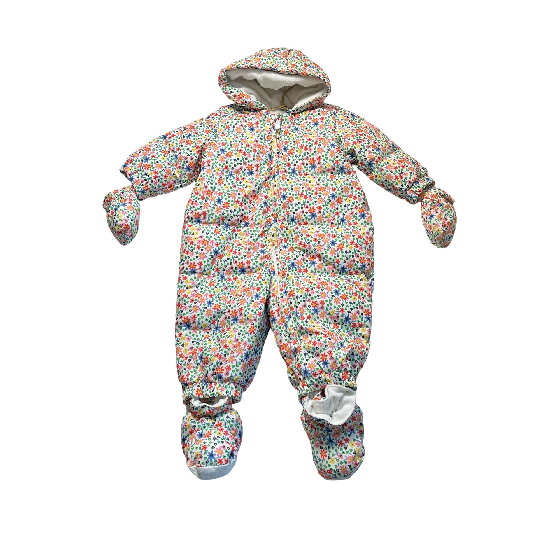 Baby Gap Floral Bunting with Mittens & Booties - Size 6 - 12 Mo - Bounce Mkt