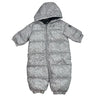 Baby Gap Gray Fleece - Lined Puffer Bunting - Size 0 - 6 Mo - Bounce Mkt