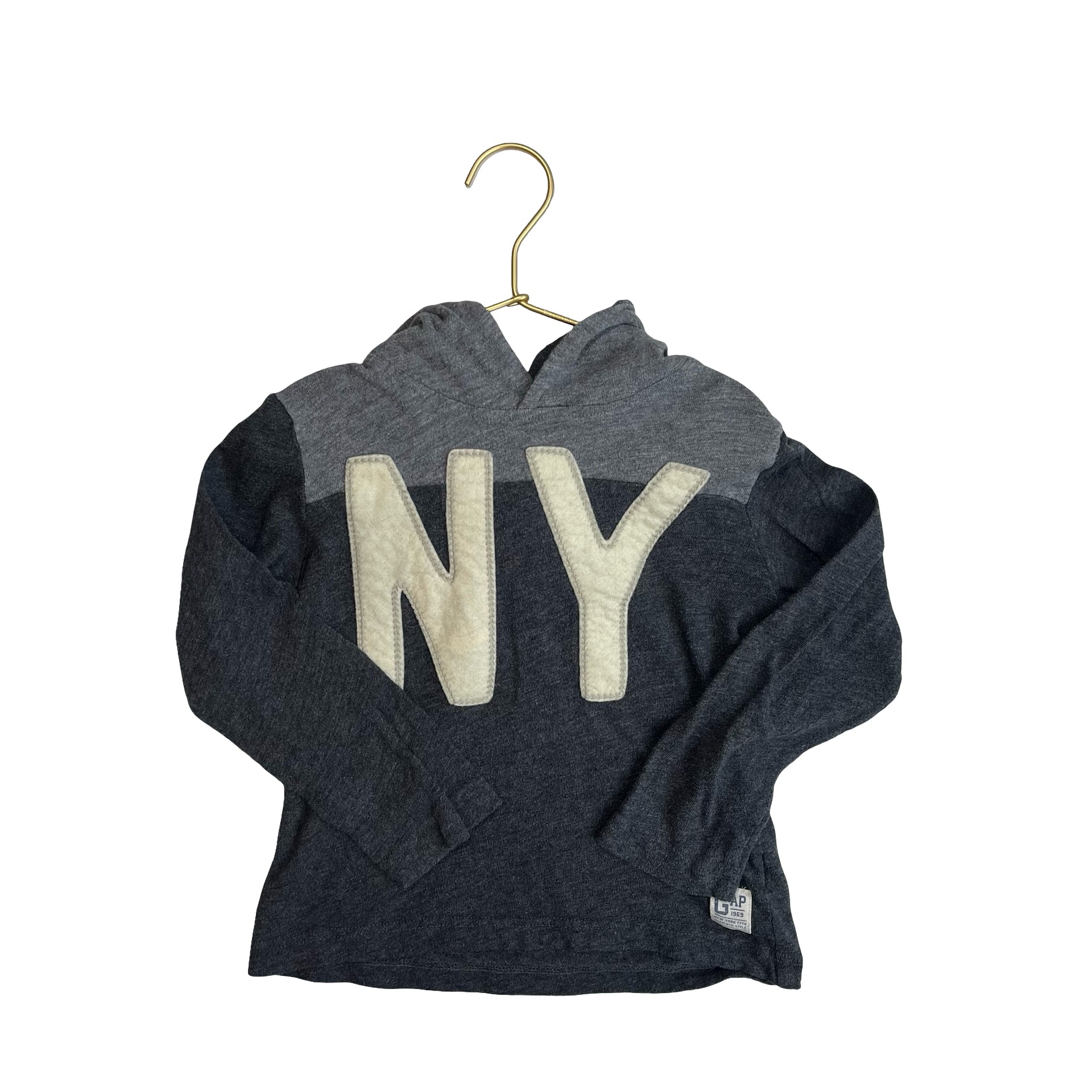 Baby Gap Gray Hooded 'NY' Applique Shirt - Size 5 - Bounce Mkt