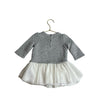 Baby Gap Gray & Ivory Quilted Tulle Dress - Size 3 - 6 Months - Bounce Mkt