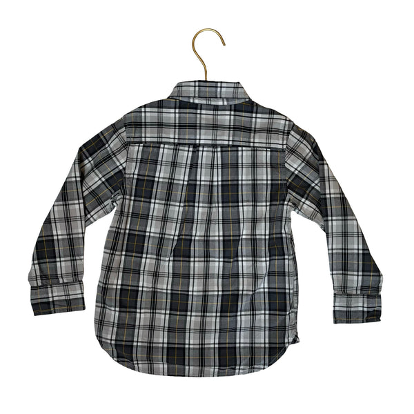 Baby Gap Gray, Ivory & Yellow Plaid Button Down Shirt - Size 4 - Bounce Mkt