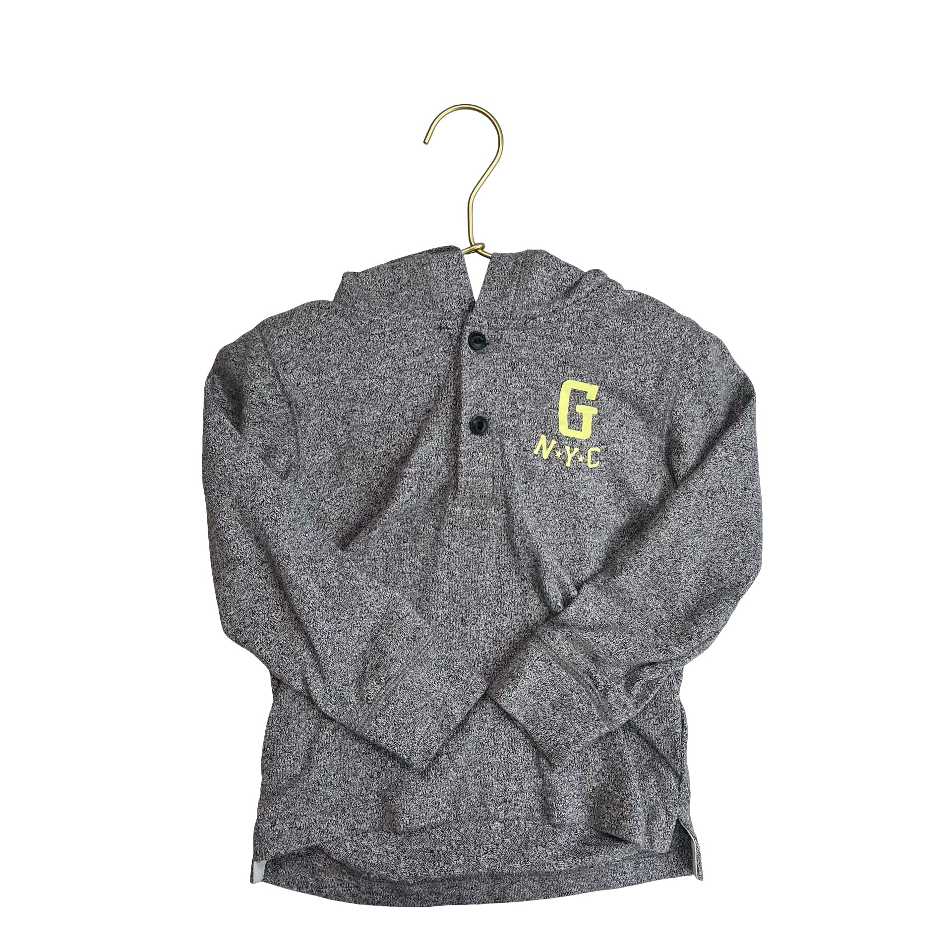 Baby Gap Gray Knit 'G NYC' Hooded Shirt - Size 5 - Bounce Mkt