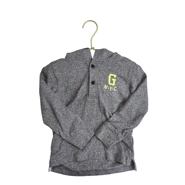 Baby Gap Gray Knit 'G NYC' Hooded Shirt - Size 5 - Bounce Mkt