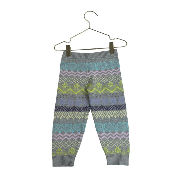 Baby Gap Gray & Multi Color Fair Isle Sweater Joggers - Size 2 - Bounce Mkt