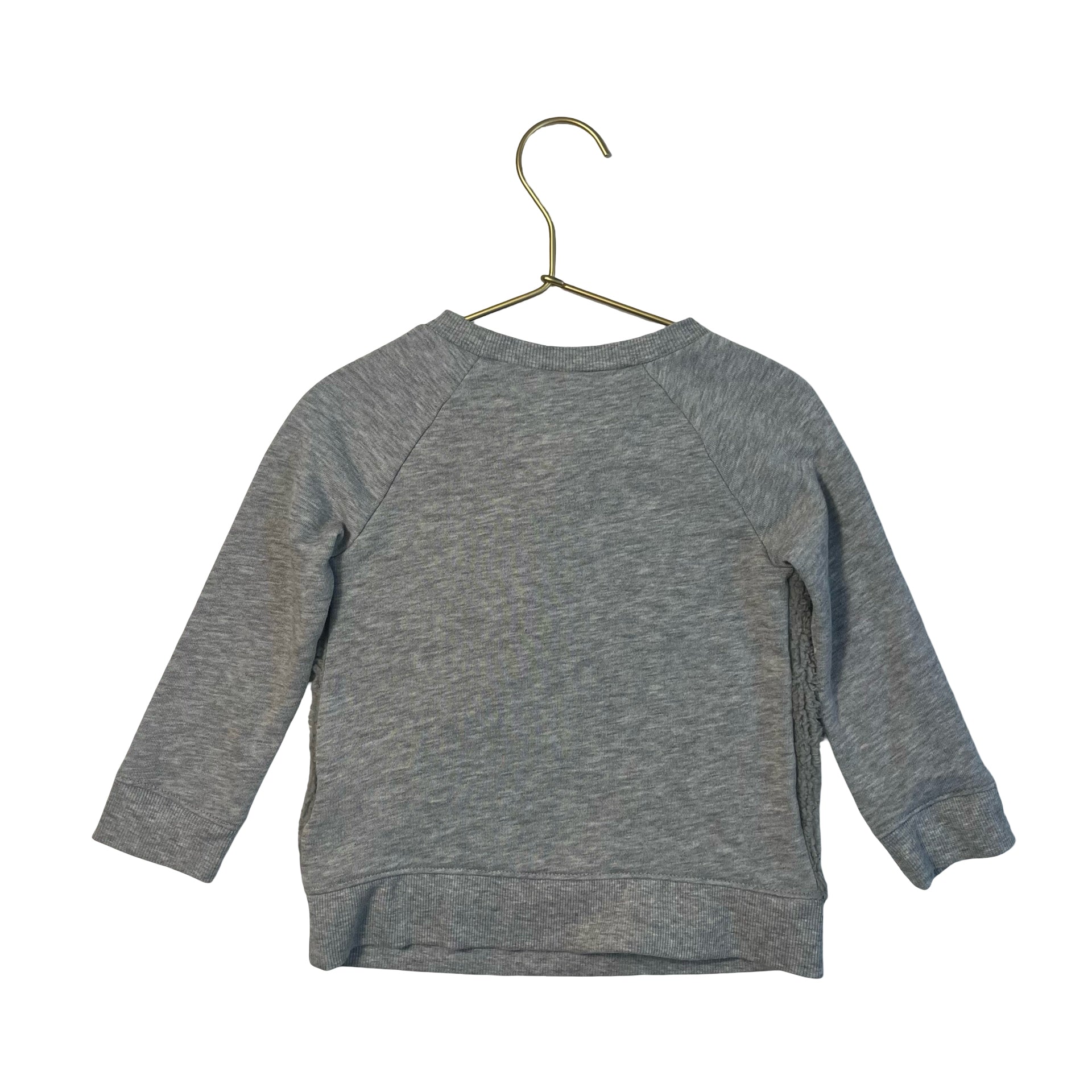 Baby Gap Gray Sherpa Fox Face Sweatshirt - Size 2 - Bounce Mkt