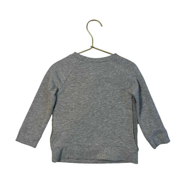 Baby Gap Gray Sherpa Fox Face Sweatshirt - Size 2 - Bounce Mkt