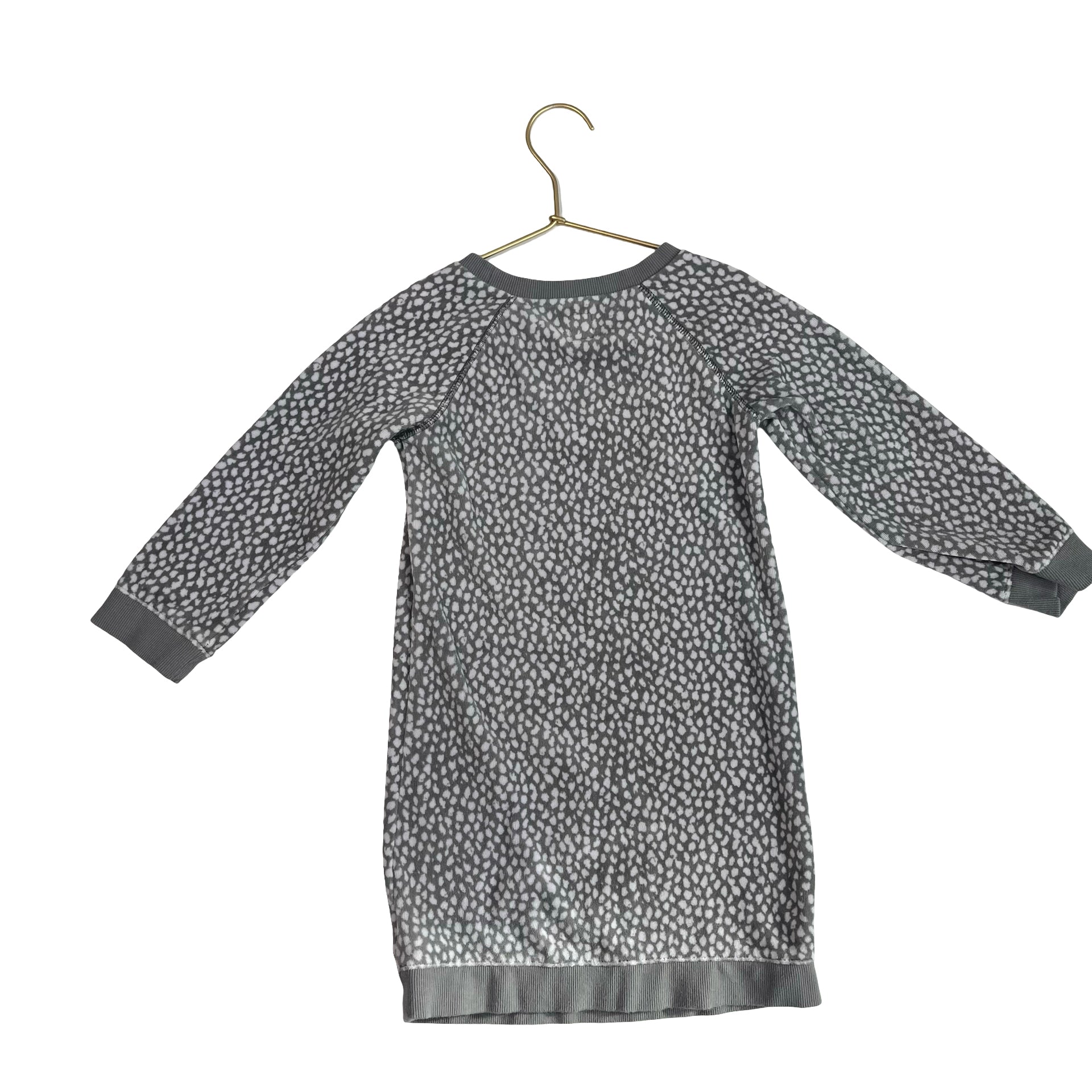 Baby Gap Gray & White Pattern Velour Dress - Size 5 - Bounce Mkt