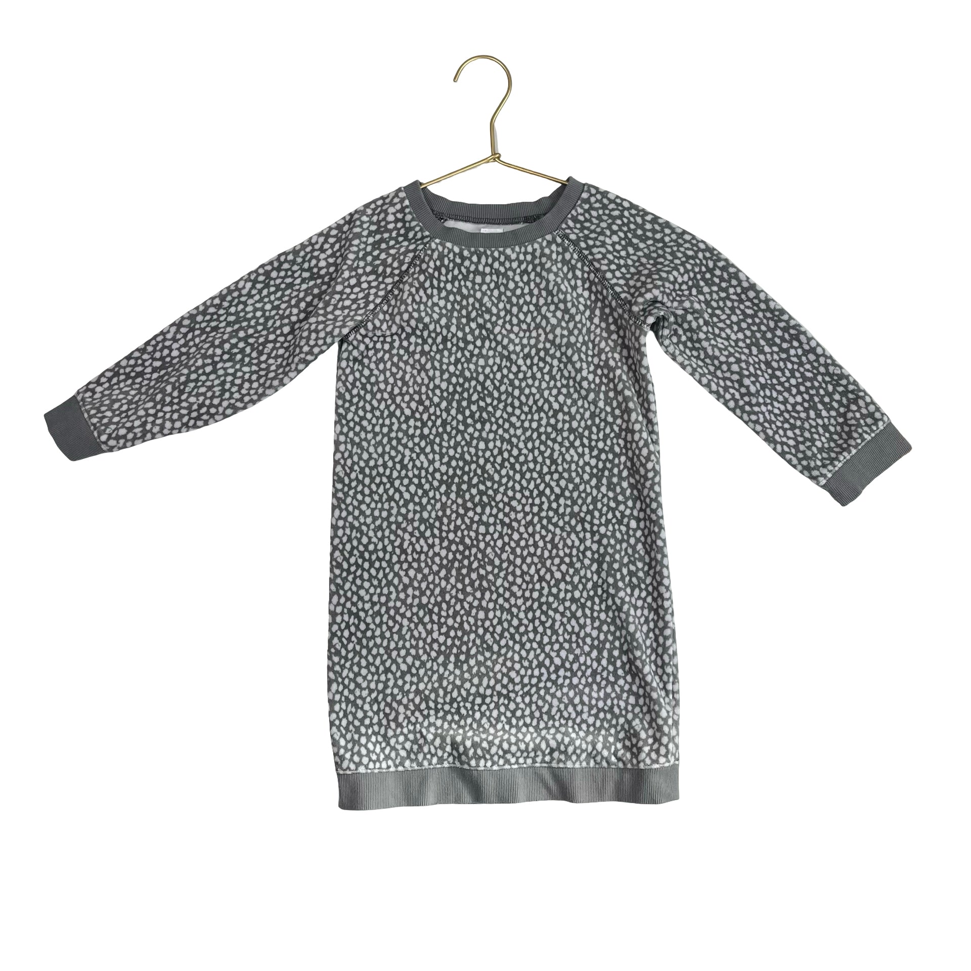 Baby Gap Gray & White Pattern Velour Dress - Size 5 - Bounce Mkt