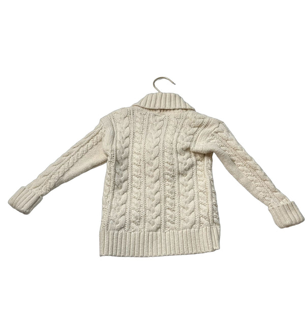 Baby Gap Ivory Cable Shawl Collar Cardigan Sweater - Size 3 - Bounce Mkt