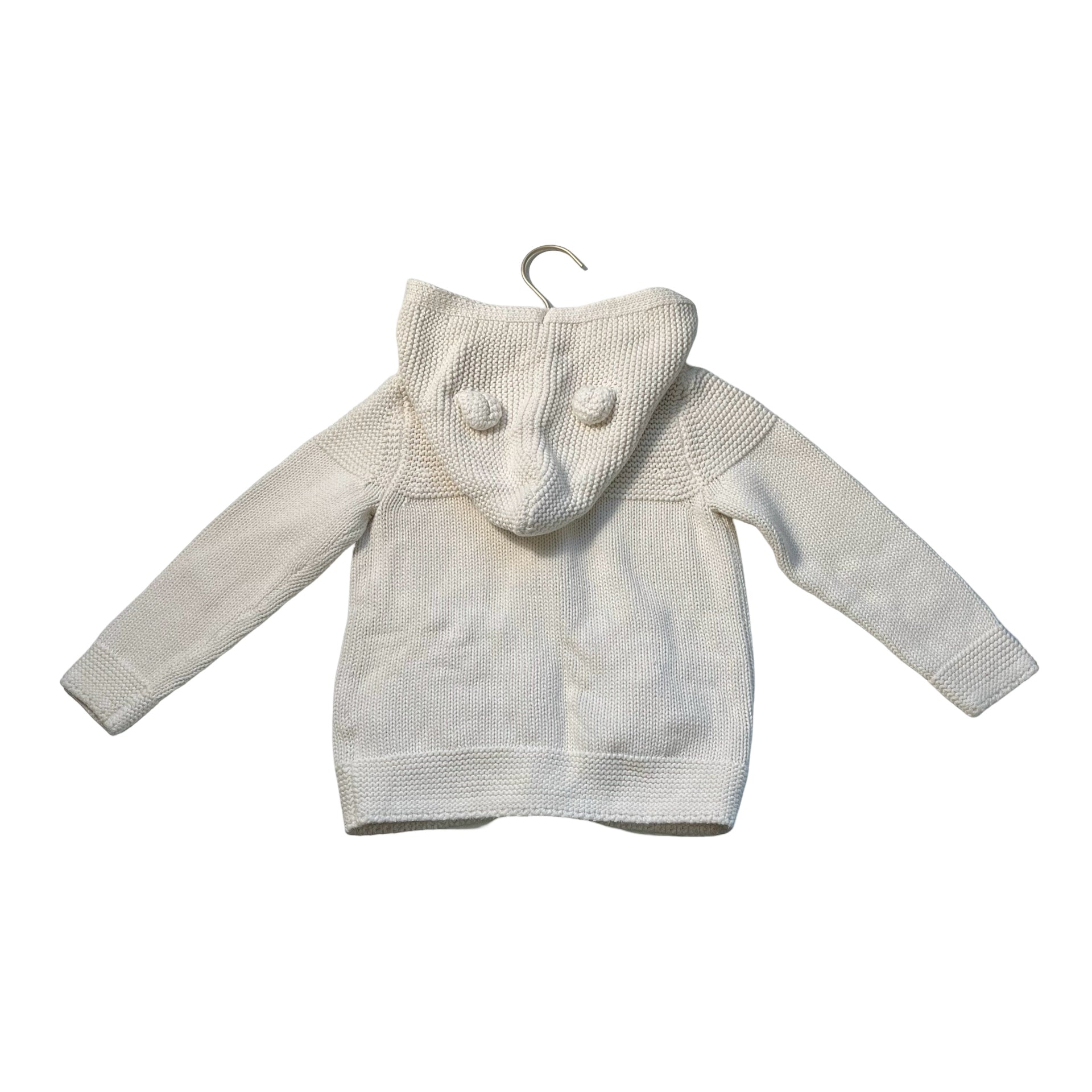 Baby Gap Ivory Zip Up Hooded Cardigan Sweater - Size 5 - Bounce Mkt