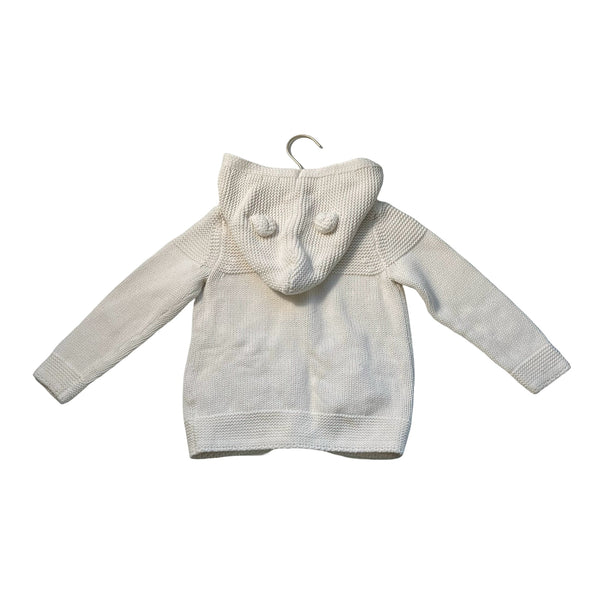 Baby Gap Ivory Zip Up Hooded Cardigan Sweater - Size 5 - Bounce Mkt