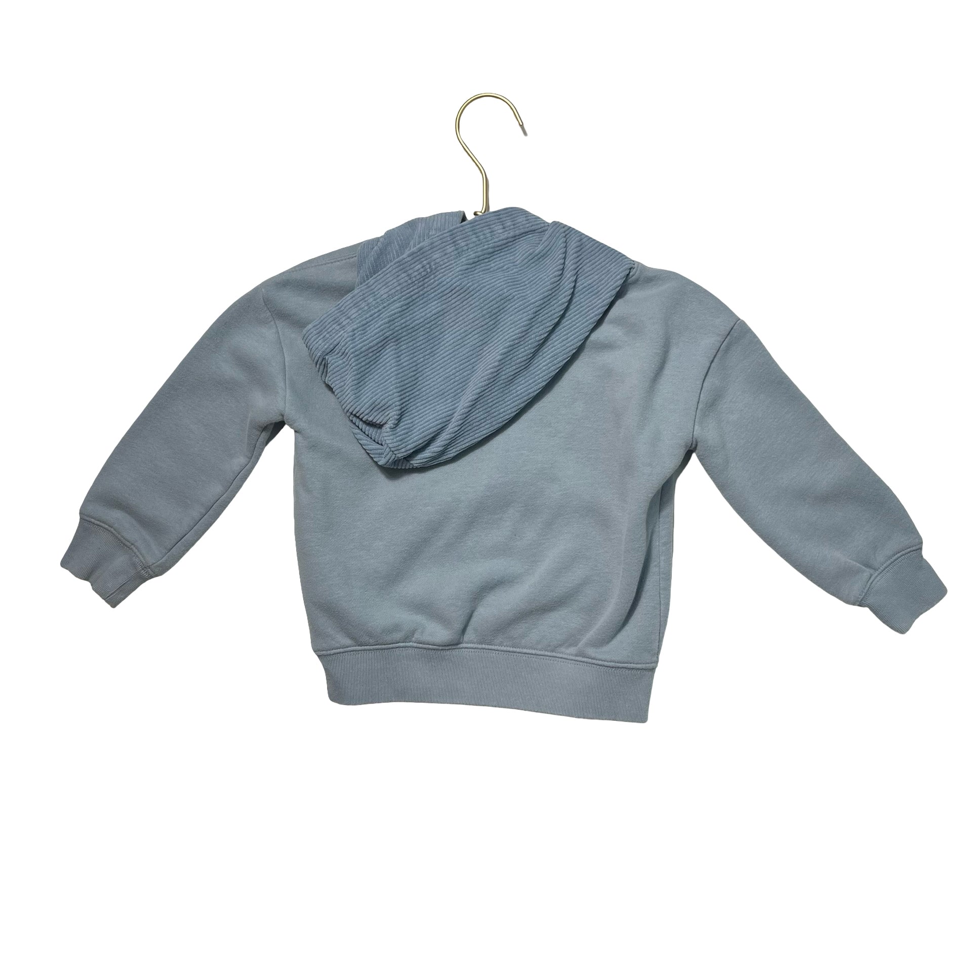 Baby Gap Light Blue Corduroy Hooded Sweatshirt - Size 2 - Bounce Mkt
