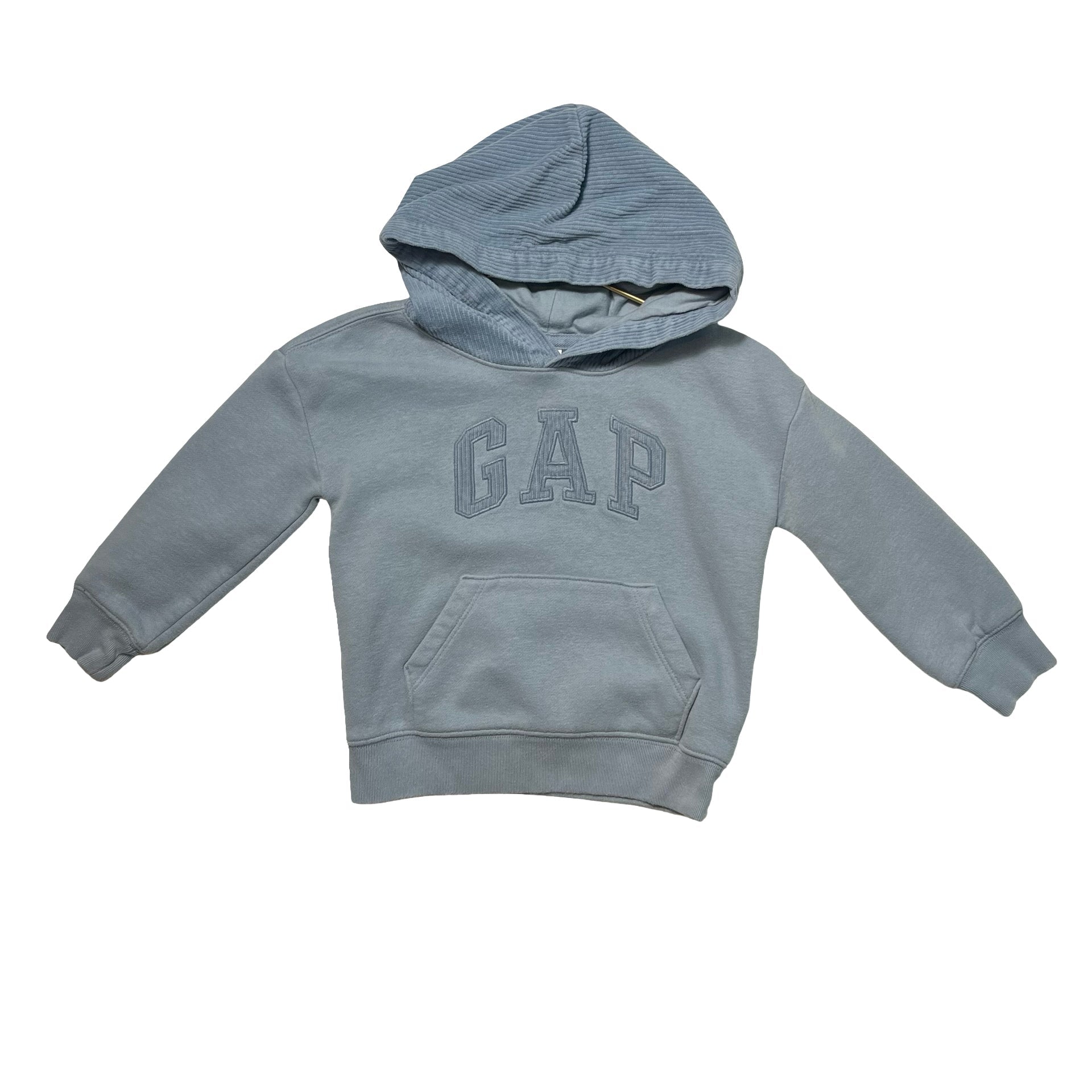Baby Gap Light Blue Corduroy Hooded Sweatshirt - Size 2 - Bounce Mkt