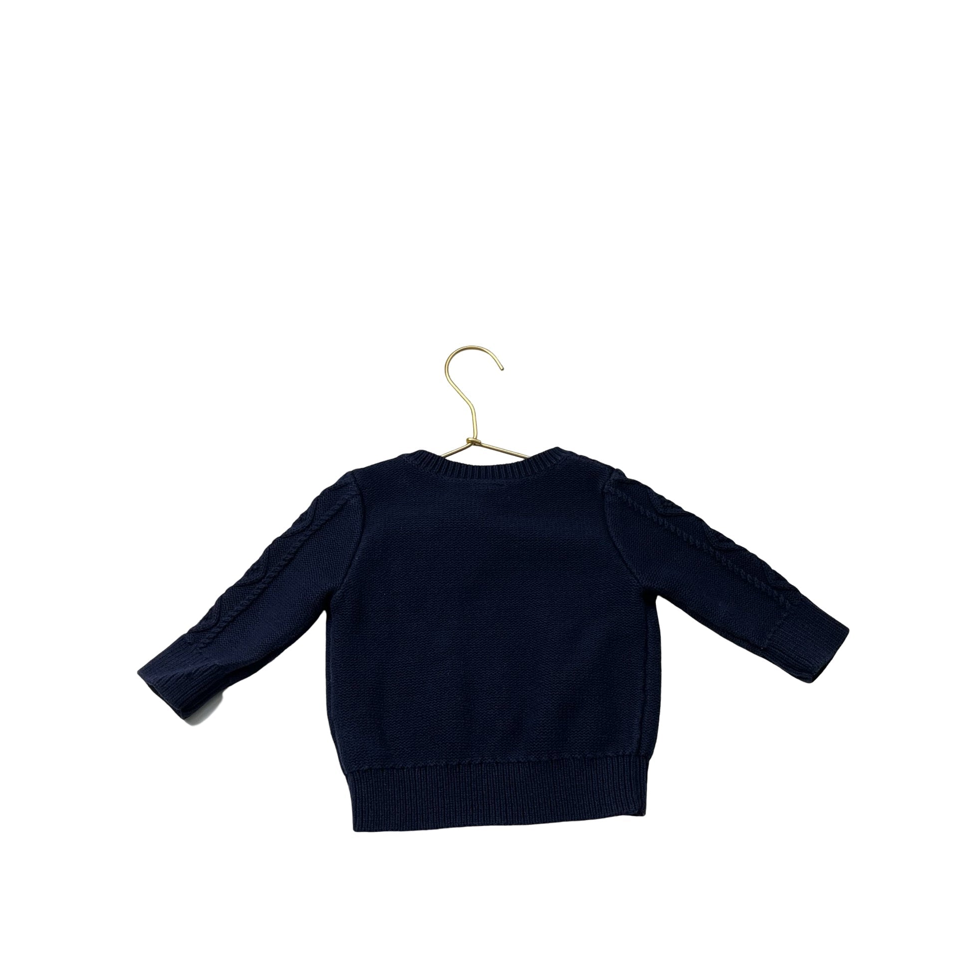 Baby Gap Navy Cable Crewneck Sweater - Size 6 - 12 Months - Bounce Mkt