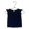 Baby Gap Navy Ribbed Eyelet Ruffle Sleeveless Shirt - Size 18 - 24 Months - Bounce Mkt