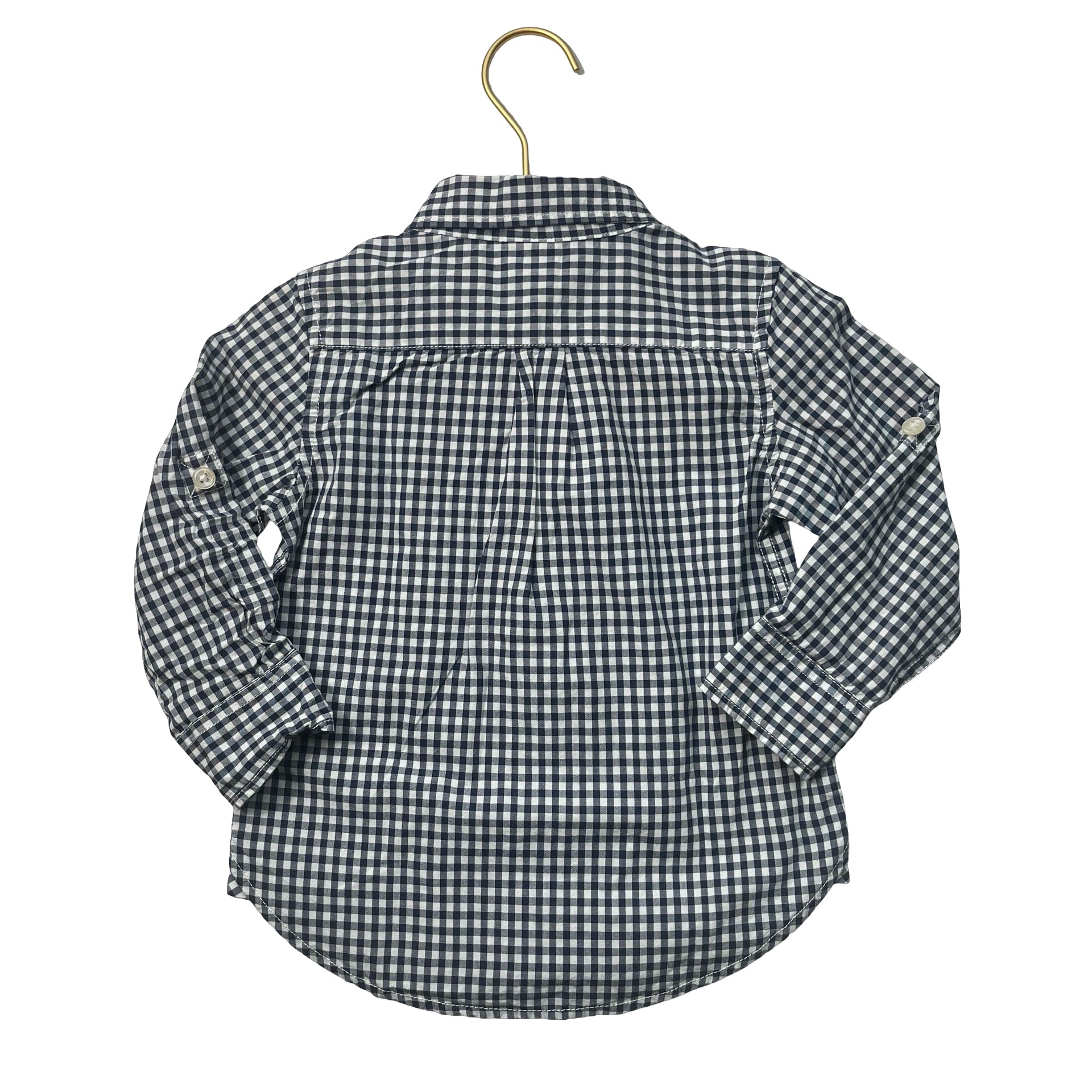 Baby Gap Navy & White Check Button Down with Tags - Size 2 - Bounce Mkt