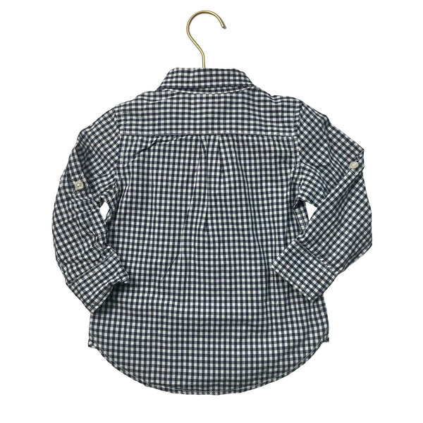 Baby Gap Navy & White Check Button Down with Tags - Size 2 - Bounce Mkt