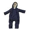 Baby Gap Navy & White Sherpa Lined Bunting - Size 0 - 3 Mo - Bounce Mkt