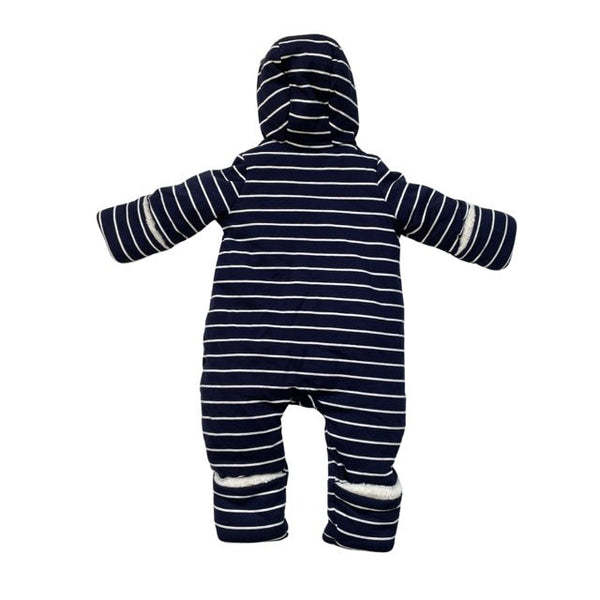 Baby Gap Navy & White Sherpa Lined Bunting - Size 0 - 3 Mo - Bounce Mkt