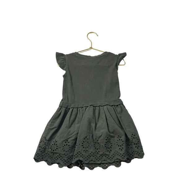 Baby Gap Olive Green Eyelet Short Sleeve Dress - Size 3 - Bounce Mkt
