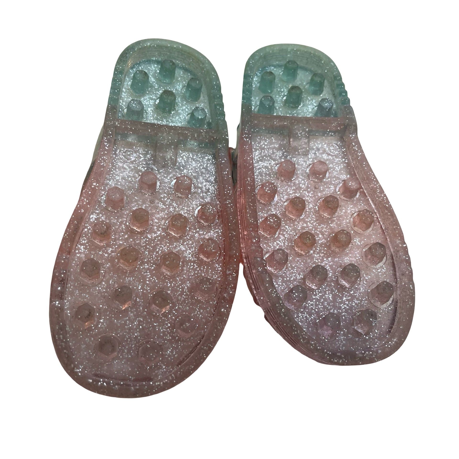 Baby Gap Pink & Green Closed - Toe Jelly Sandals - Size 8 - Bounce Mkt