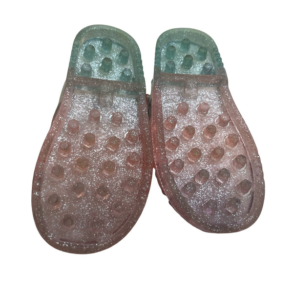 Baby Gap Pink & Green Closed - Toe Jelly Sandals - Size 8 - Bounce Mkt