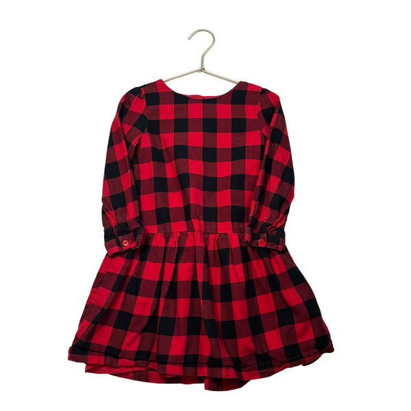 Baby Gap Red & Black Buffalo Plaid Dress - Size 5 - Bounce Mkt
