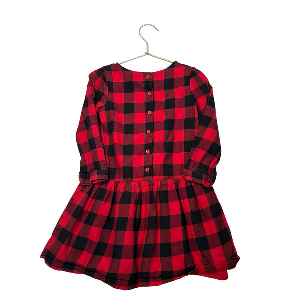 Baby Gap Red & Black Buffalo Plaid Dress - Size 5 - Bounce Mkt
