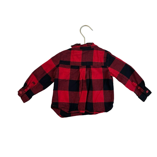 Baby Gap Red & Black Check Flannel Blouse - Size 12 - 18 Months - Bounce Mkt