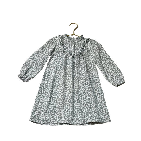 Baby Gap Sage Green & Ivory Floral Long Sleeve Dress - Size 4 - Bounce Mkt