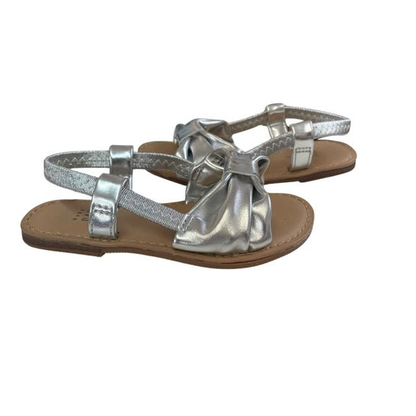 Baby Gap Silver Bow Sandals - Size 7 - Bounce Mkt