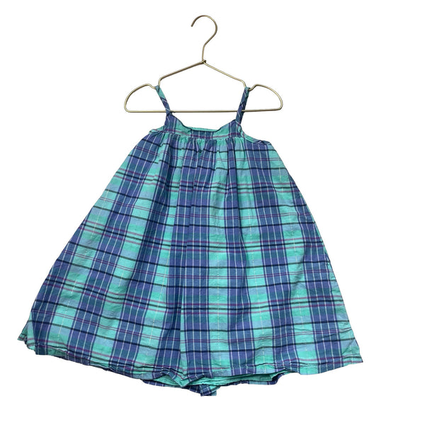 Baby Gap Teal, Purple, Silver Metallic Plaid Dress - Size 5 - Bounce Mkt