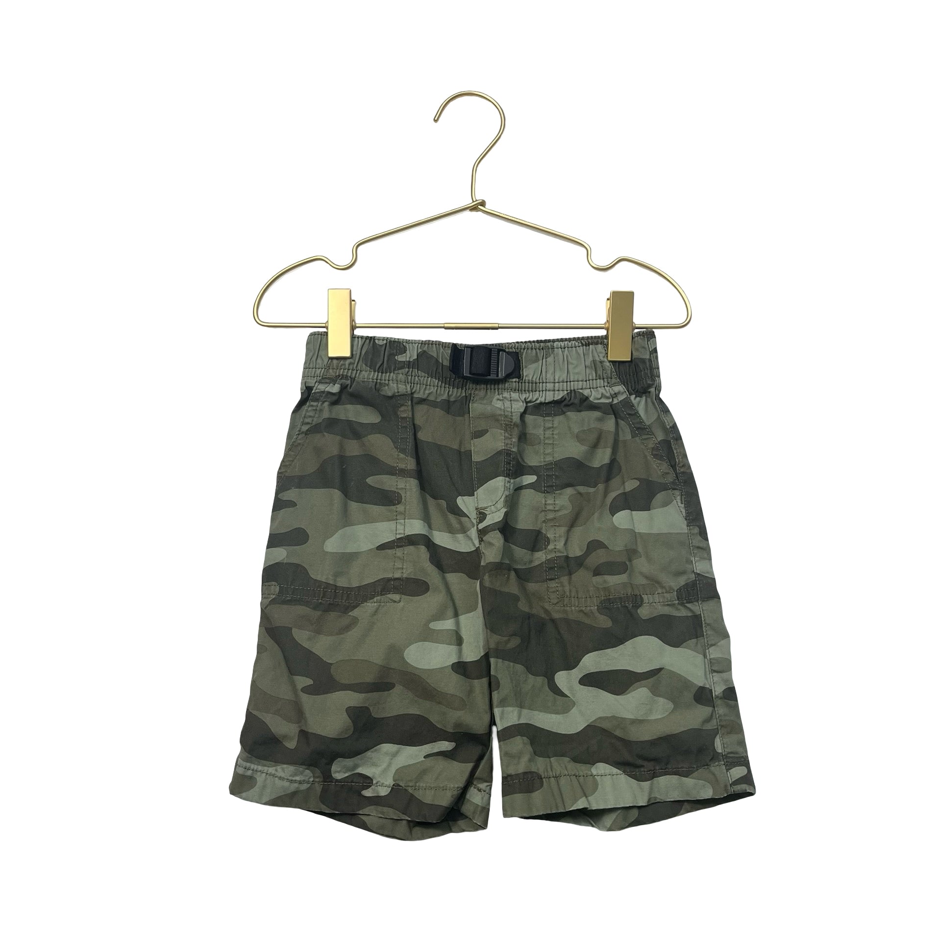 Carter's Green Camo Shorts, Attached Belt - Size 4