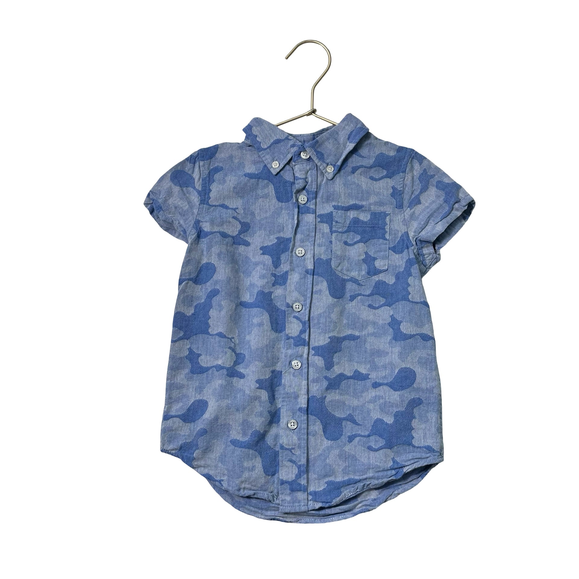 Rockets of Awesome Chambray Camouflage Button Down Shirt - Size 4-5