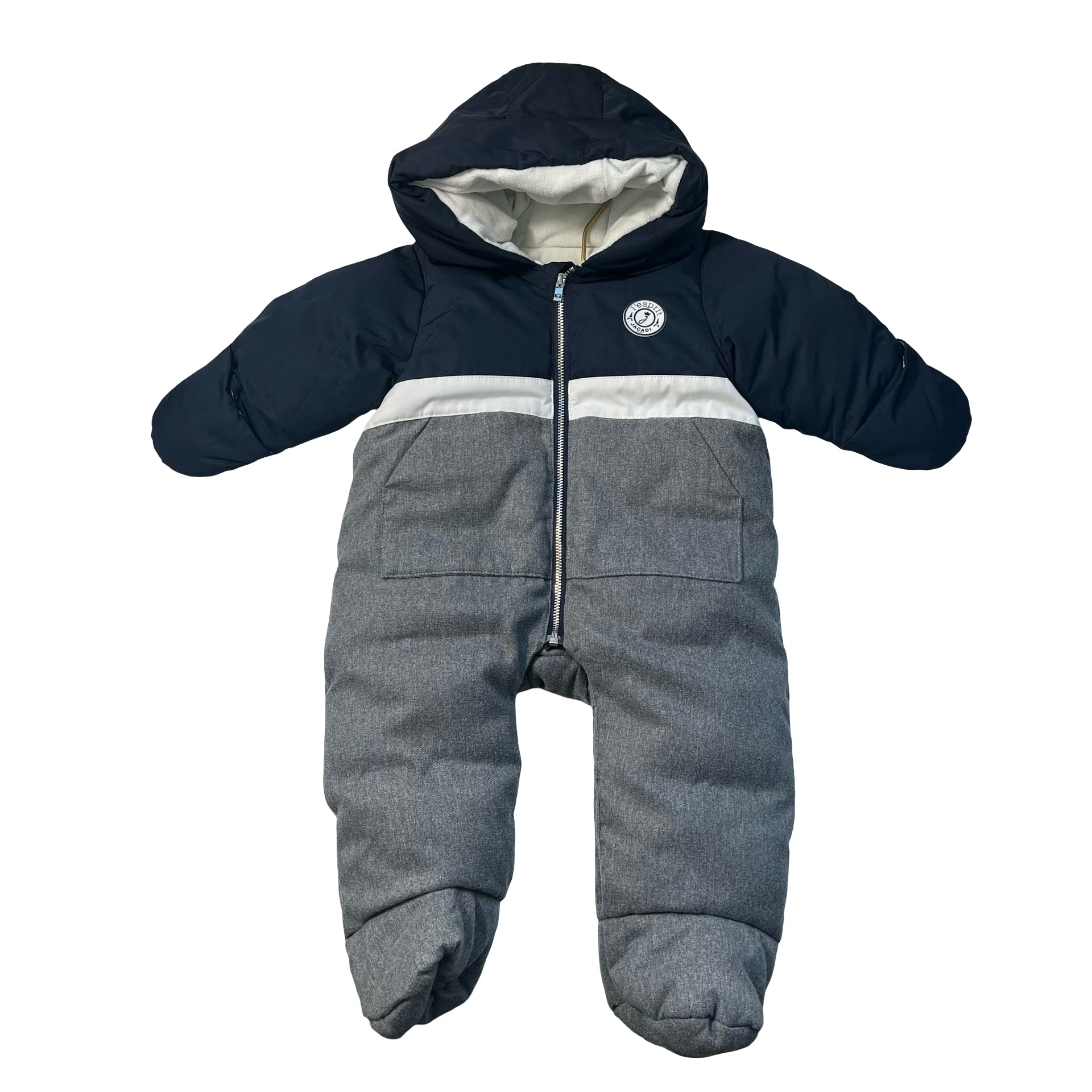 Jacad Gray, Navy, White Bunting - Size 12 Mo