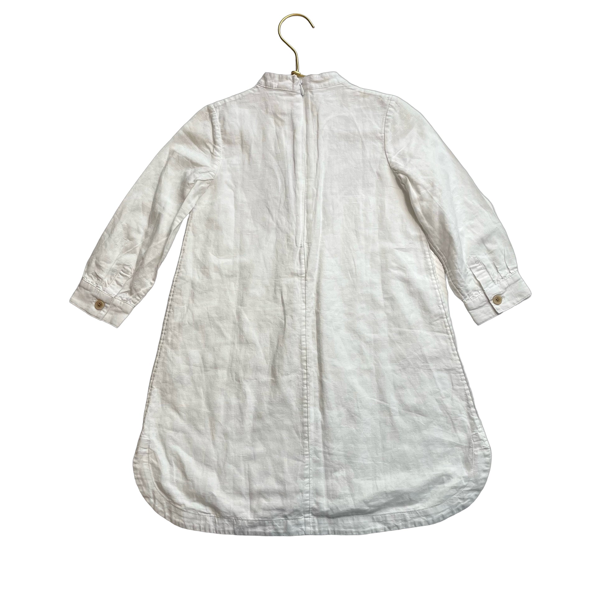 Banana Republic Baby Ivory & Tan Embroidery Dress with Tag - Size 3 - Bounce Mkt