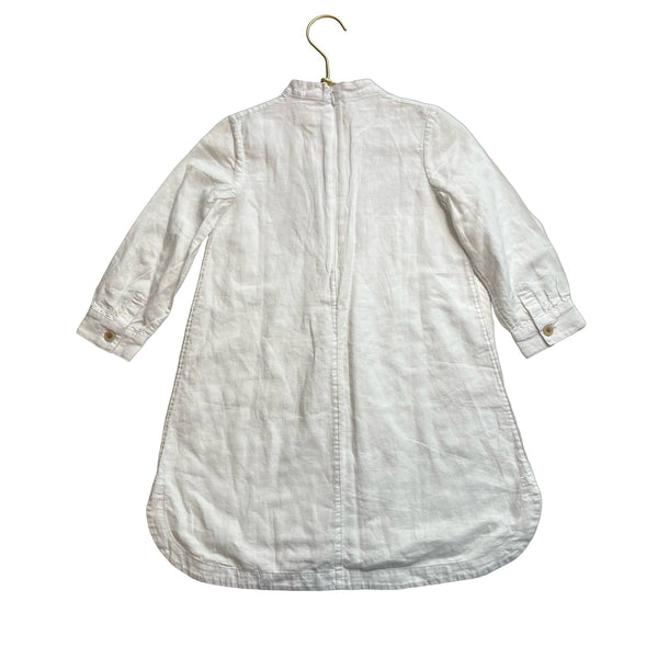 Banana Republic Baby Ivory & Tan Embroidery Dress with Tag - Size 3 - Bounce Mkt