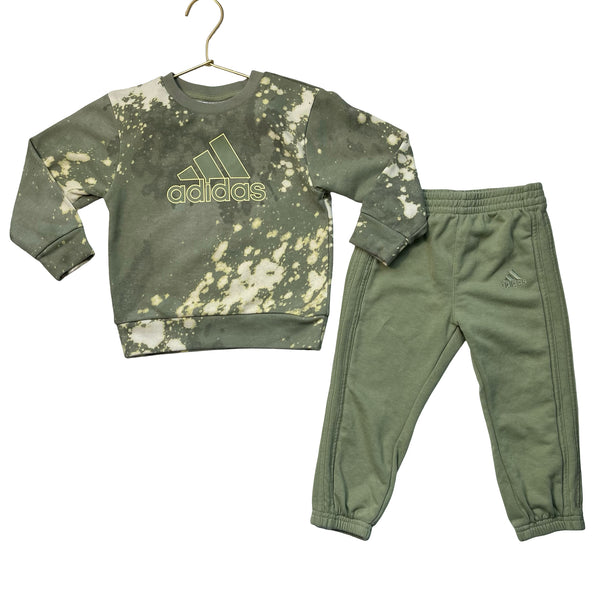 Adidas Sage Green Joggers & Tie-Dye Sweatshirt Set - Size 2T