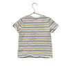 Janie and Jack Ivory, Tan & Yellow Striped Pocket Tee - Size 4