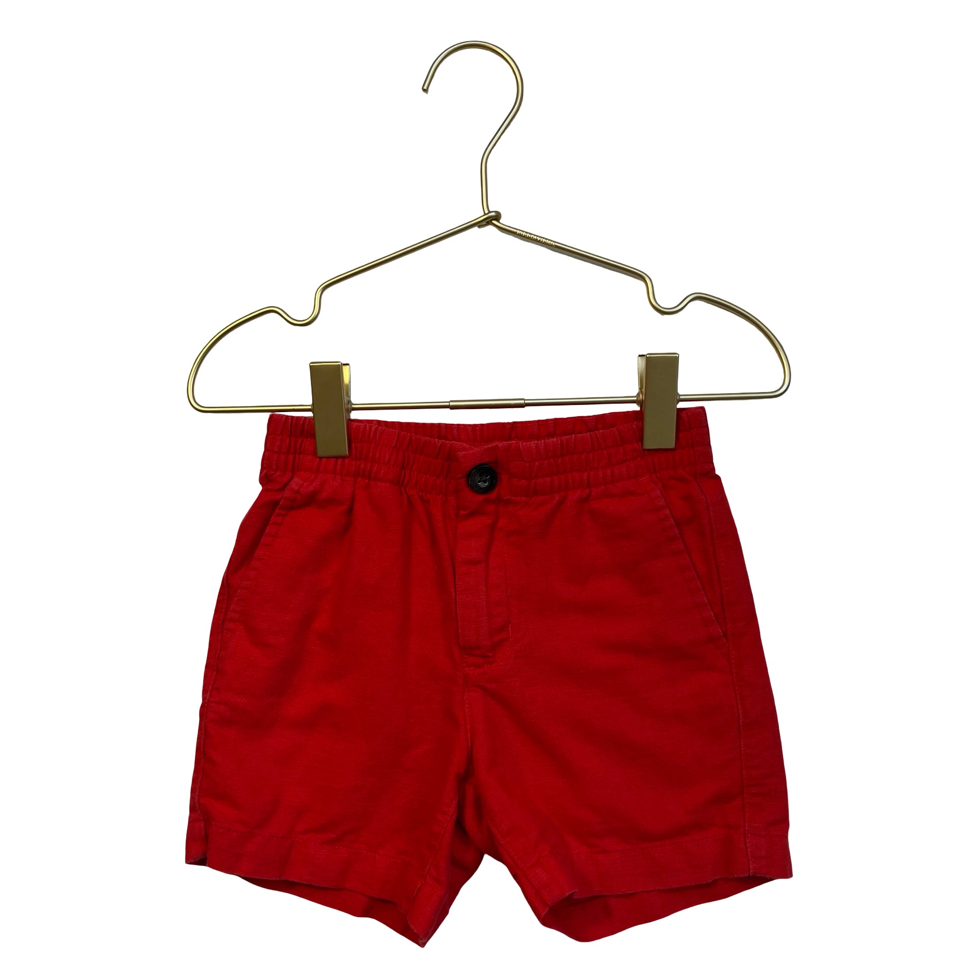 Janie and Jack Red Cotton-Linen Shorts - Size 2T