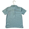 Crewcuts Performance Teal Shark Print Polo Shirt - Size XS 4-5