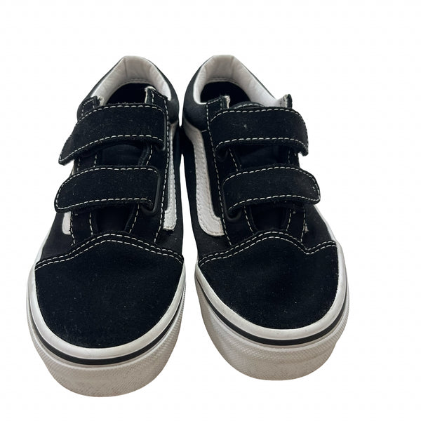 Vans Black Velcro Sneakers - Size 1Y Big Kids