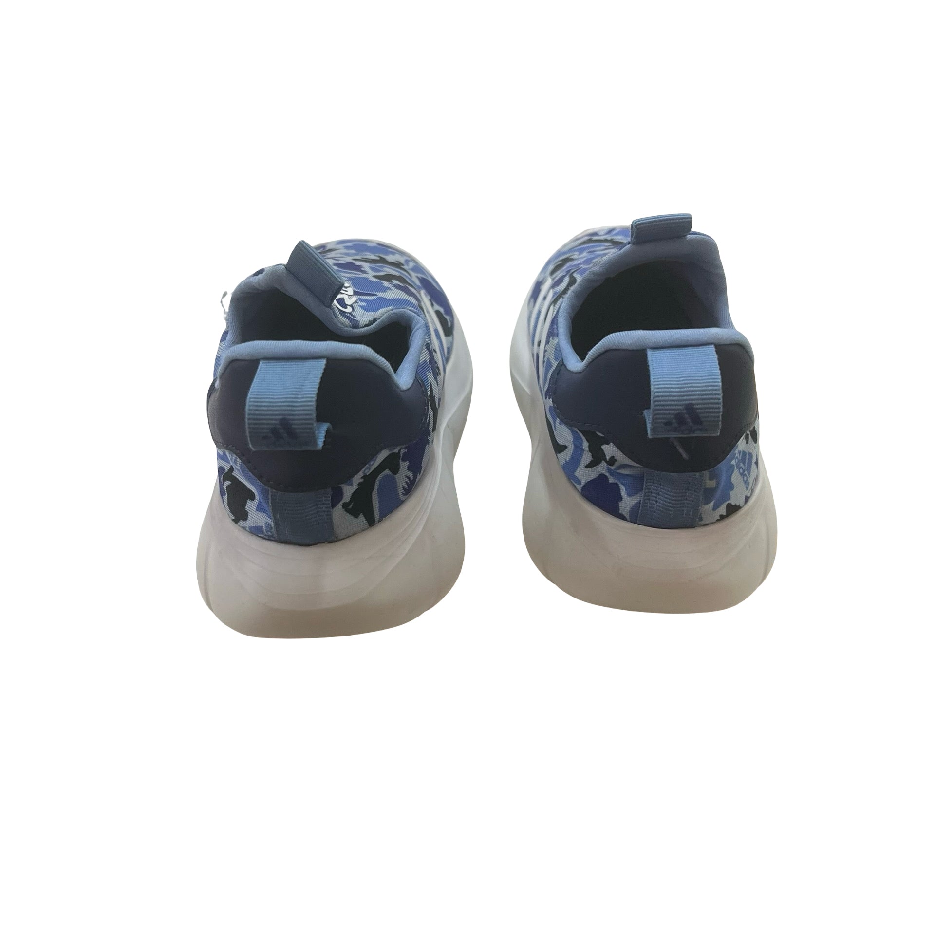 Adidas Mono Fit Blue Dino Camouflage Sneakers - Size 8.5K