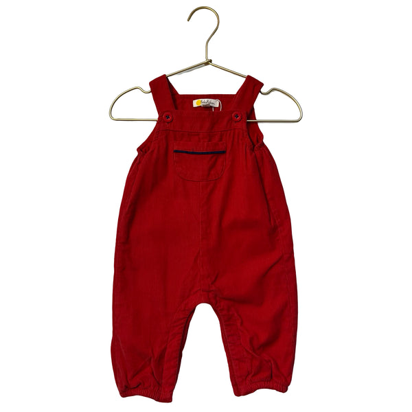 Baby Boden Red Corduroy Overalls - Size 3-6 Months