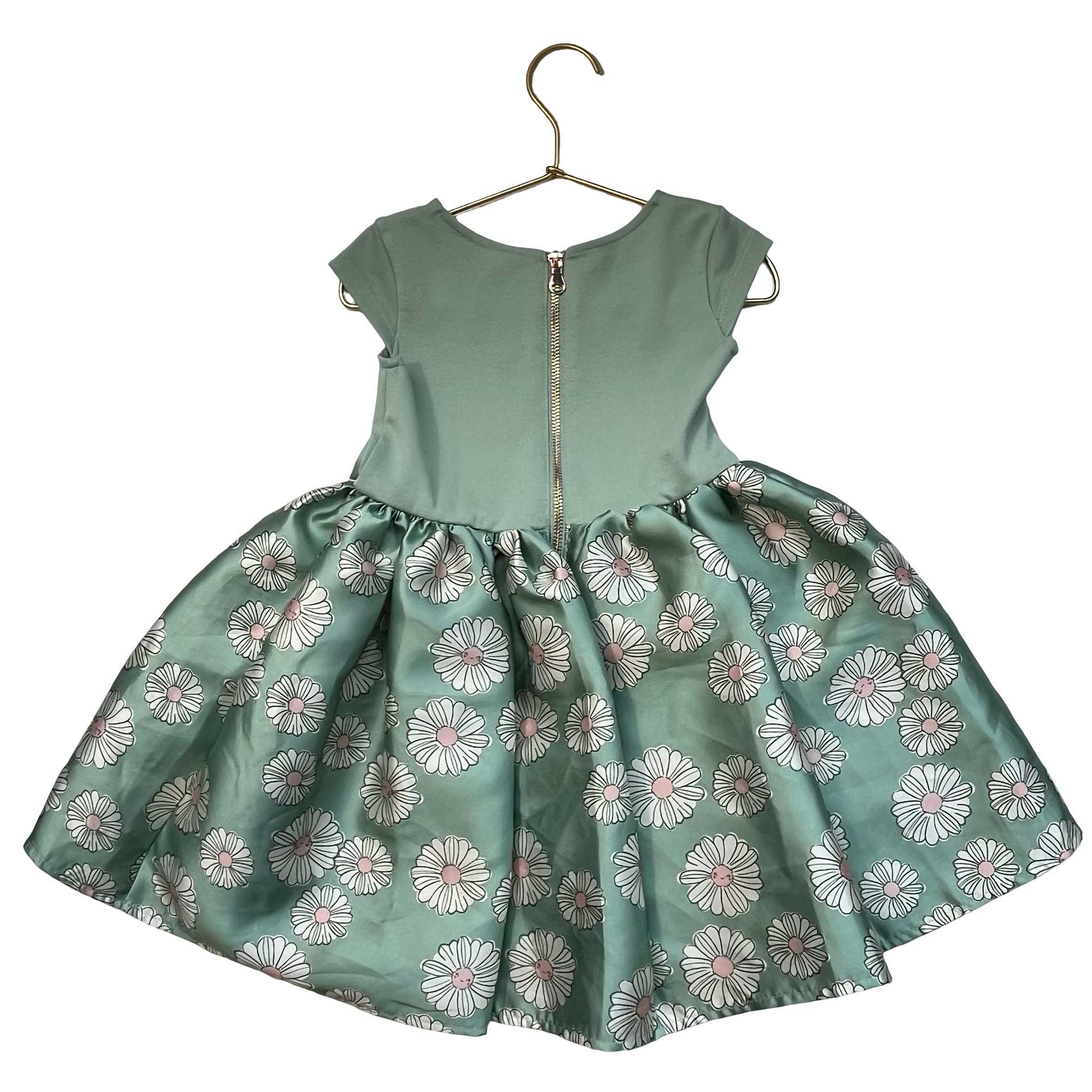 H&M Green Flower Print Dress - Size 3-4