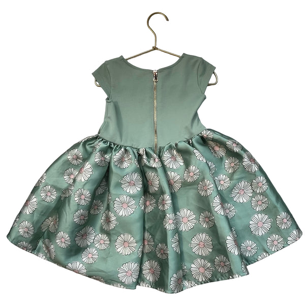 H&M Green Flower Print Dress - Size 3-4