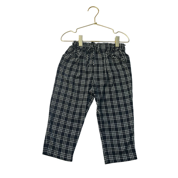 Zara Black & Ivory Plaid Flannel Pants - Size 3-4