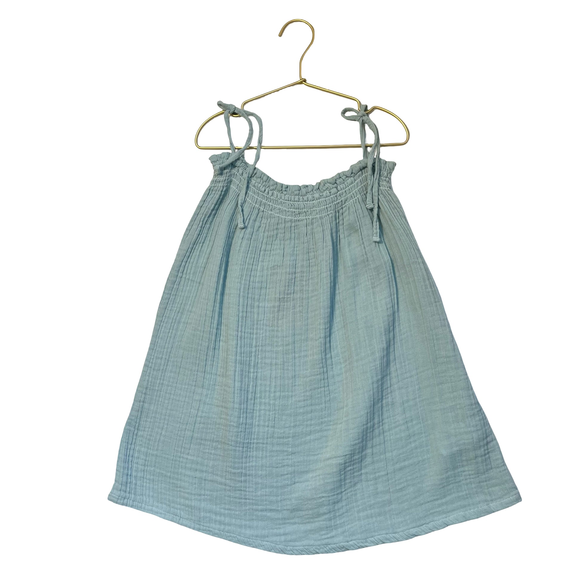 Ethel + Row Teal Cotton Gauze Swim Cover-Up Dress - Size 8