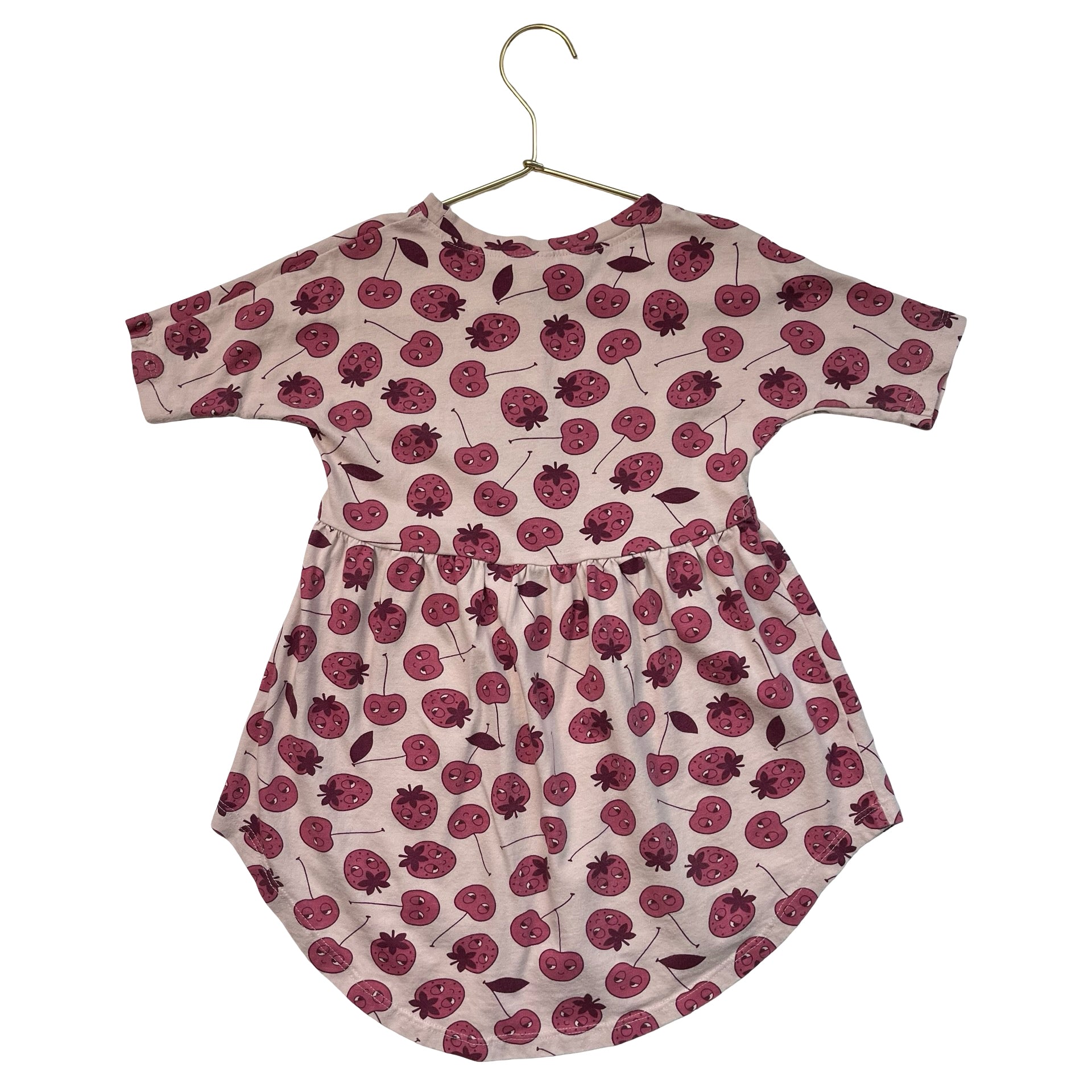 Hux Pink Strawberry & Cherry Print Dress - Size 4