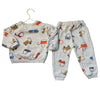 Mayoral Light Tan Car Print Sweatshirt & Joggers Set - Size 24 Mo